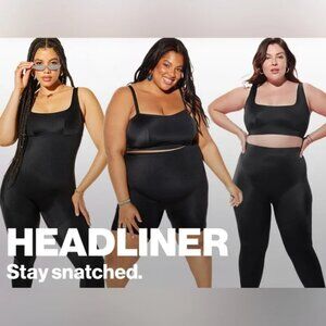 NEW Yitty Headliner Shaping Bralette & Shaper Shorts Black Medium